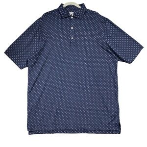 FootJoy FJ Athletic Fit Men's Navy Paisley Short Sleeve Golf Polo Shirt Size XXL